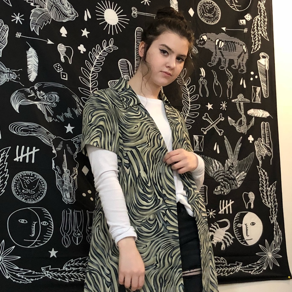 Zebra print throw shirt
